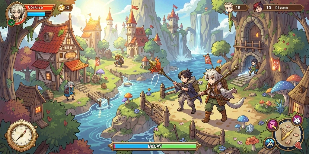 Screenshot menampilkan aksi seru dalam game ADAM77.
