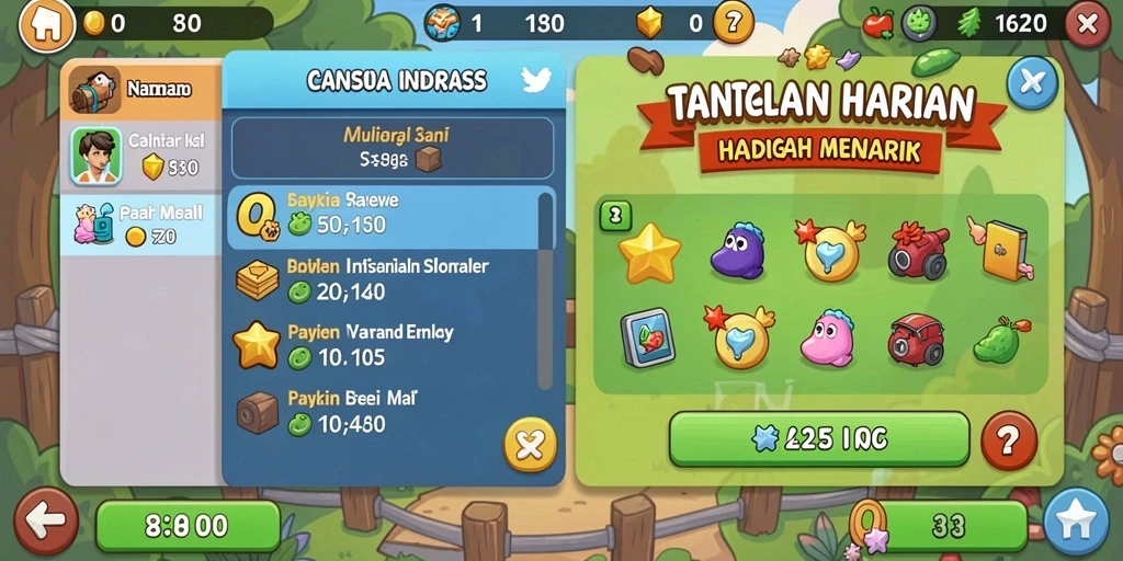 Tangkapan layar menunjukkan antarmuka permainan yang menarik.